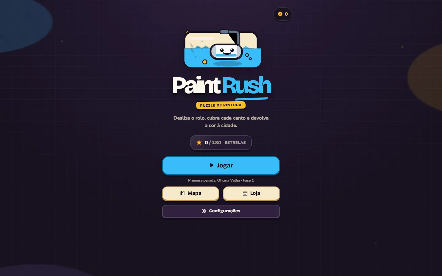 Tela do projeto Paint Rush